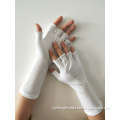White Cotton Parade Inspection Work Half Finger Gloves